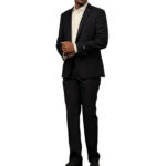 Polo Mens Custom Fit Suit - Black - Image 4