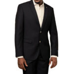 Polo Mens Custom Fit Suit - Black