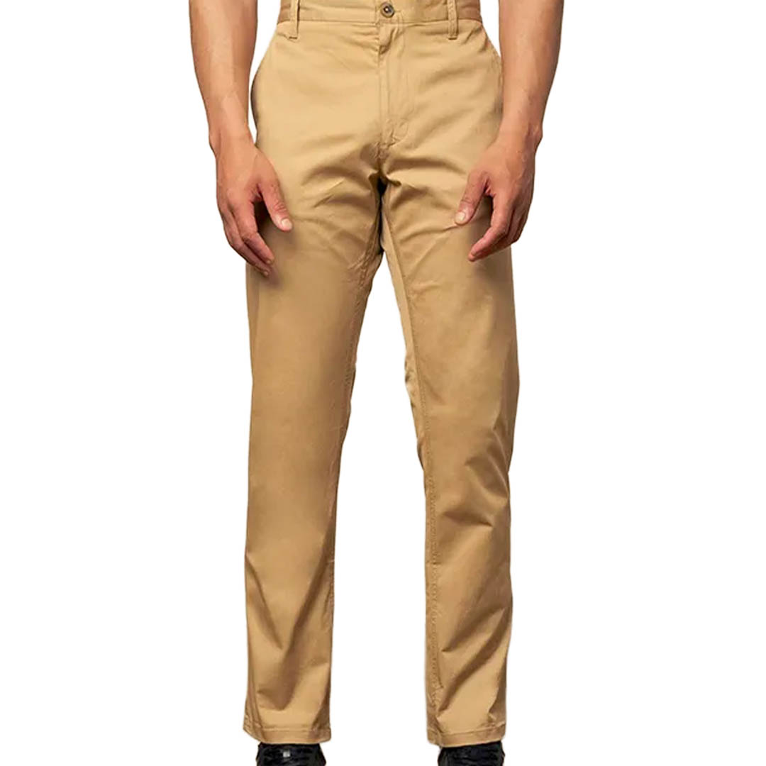 ME22180-1Khaki Polo Mens Milan Straight Leg Chino - Khakhi - Image 1