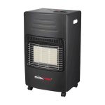 TOTALLY Home Gas Heater in a living room, actively radiating warmth.