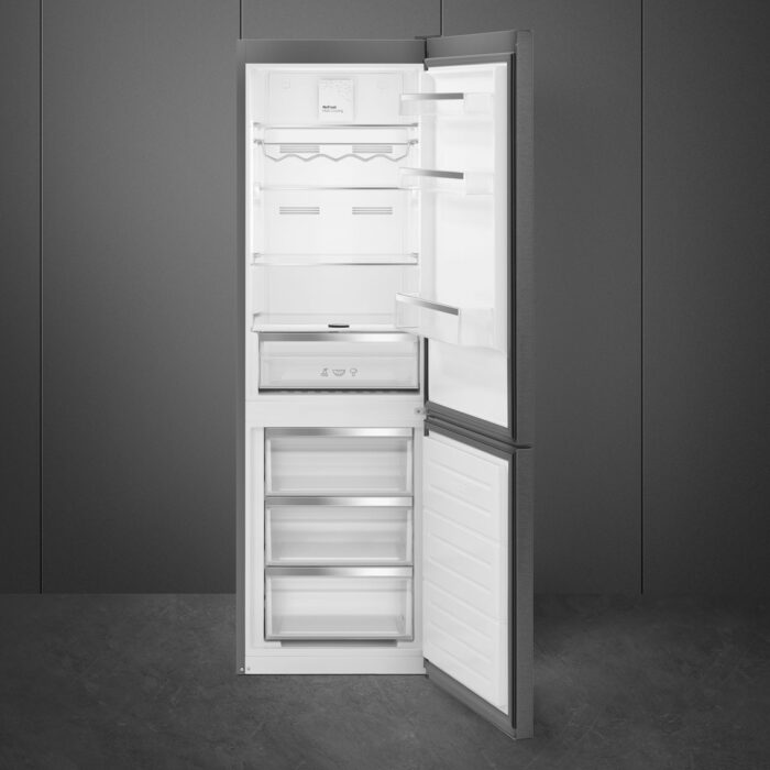 SMEG RC33KNZA COMBI 330L DARK INOX NO FROST FRIDGE - Image 2