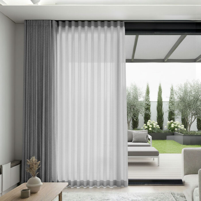 Wave Curtain Shernice Sheer Concrete - Image 2