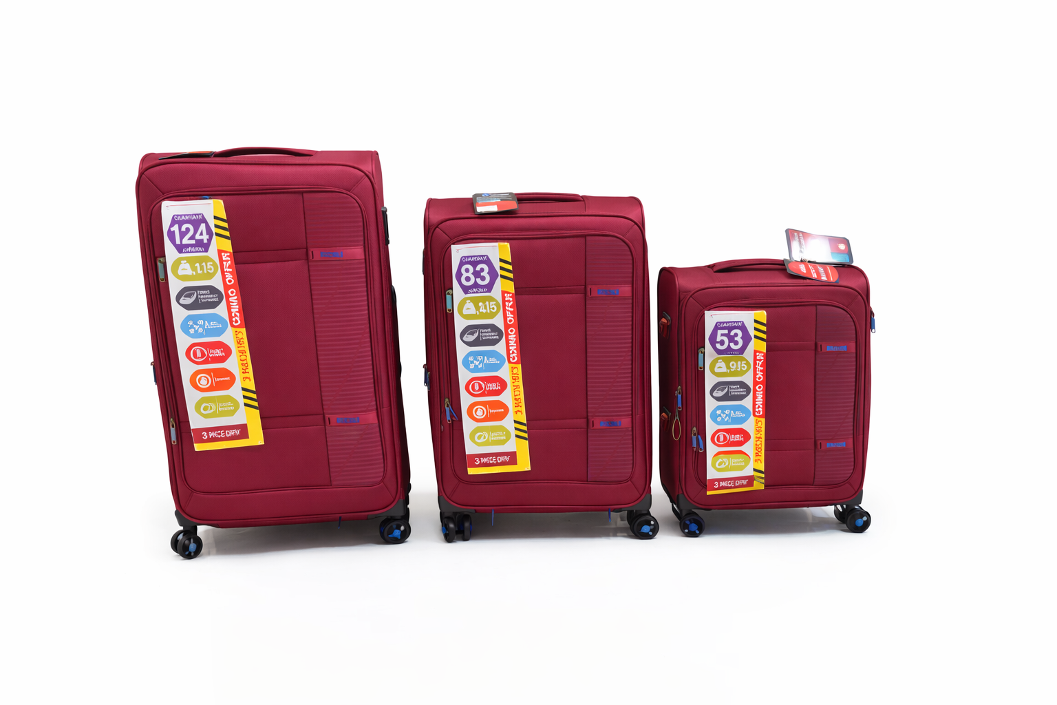 ChatGPT Image Dec 29, 2025, 04_44_05 PM Luggage set L-267 Red - Image 1