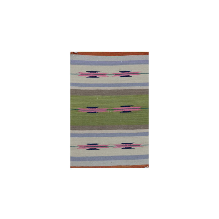 60x90cm Olive & Lavender Horizon Turkish Carpet - Image 2
