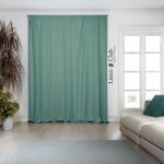 Ready Made Eyelet Blockout Curtain Duck Egg - Image 2