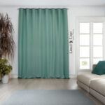 Ready Made Eyelet Blockout Curtain Duck Egg