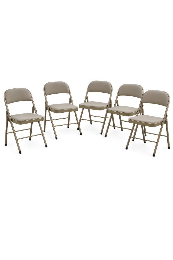 Danube Metal Folding Chair-Brown - 6pack - Image 2