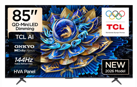 TCL 85” P8L PREMIUM QD-MINI LED GOOGLE TV 144Hz 85P8L - Metro