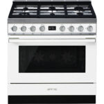 SMEG Cooker with Gas Hob 90x60 cm Portofino Aesthetic -CPF9GPWH