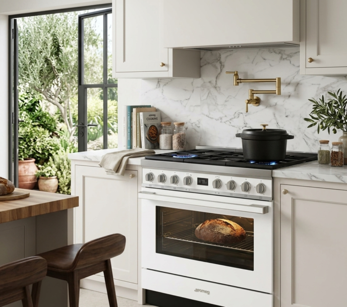 SMEG Cooker with Gas Hob 90x60 cm Portofino Aesthetic -CPF9GPWH - Image 2