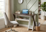 Indiana Computer study desk - K walnut/WHT