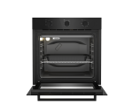 DEFY Slimline 600 Eye Level Black Glass Static Oven DBO483E - Image 3