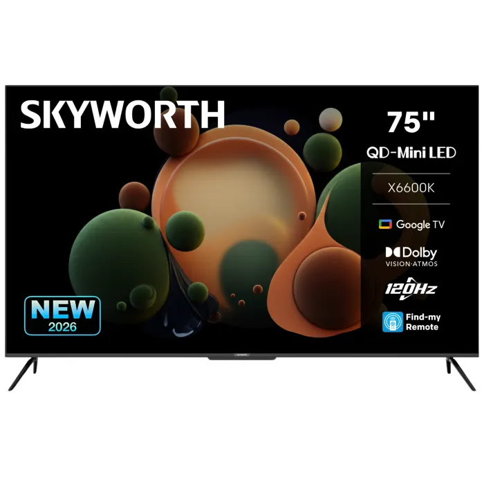 75X6600K Skyworth 75" X6600K 4K QD-Mini LED Google TV - Image 1