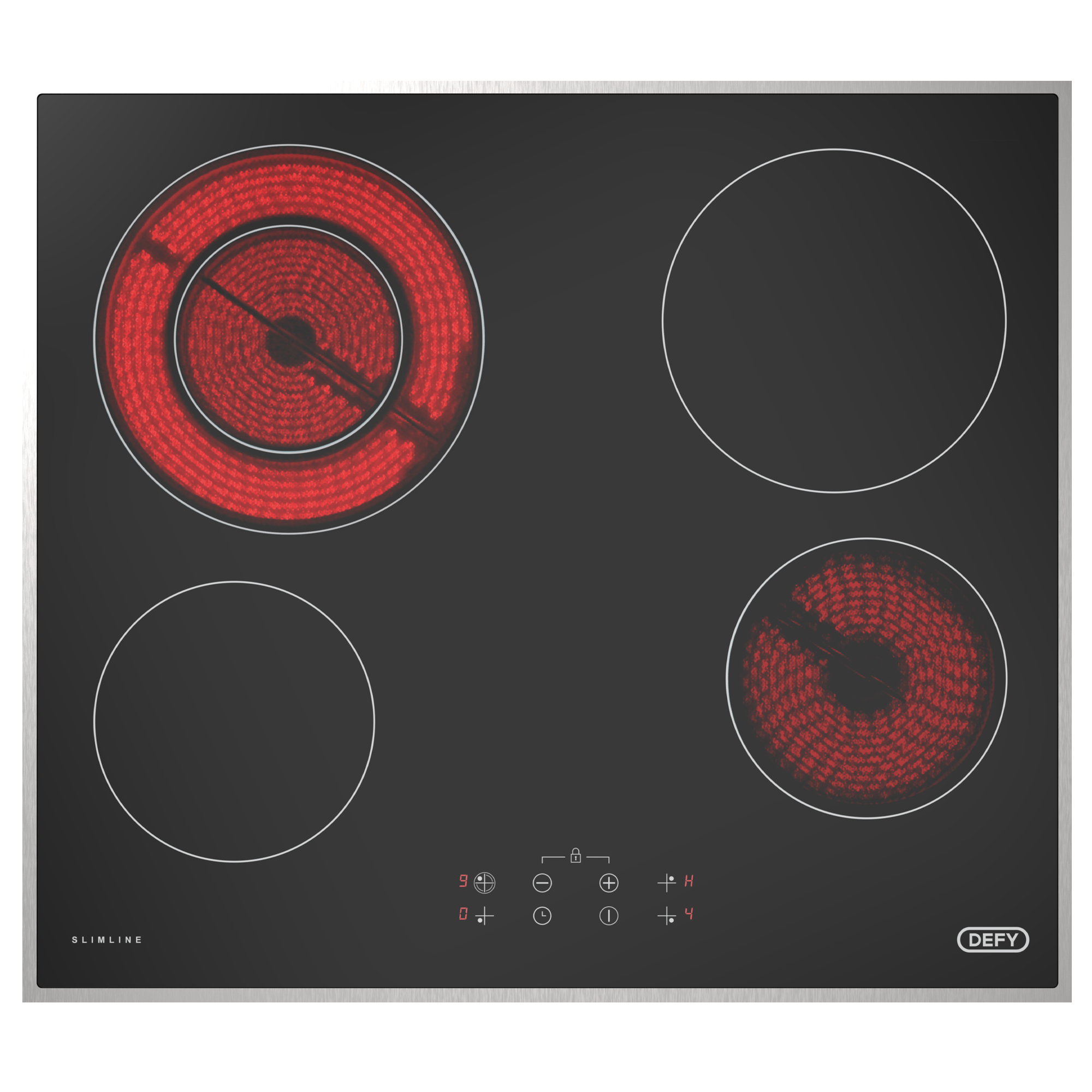 DHD494 Defy DHD494 Vitroceramic Hob | 60cm 4-Plate Built-In Glass Cooktop