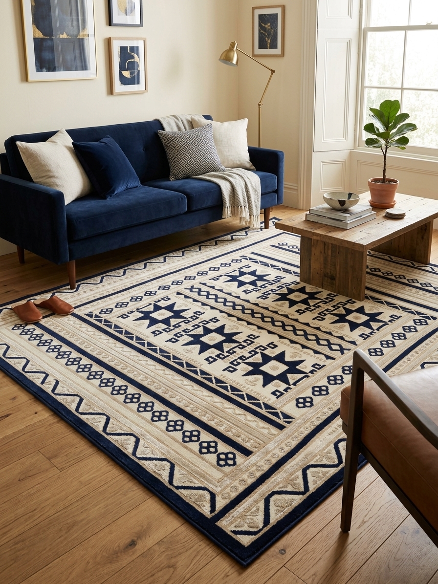 Southwestern Tribal Geometric Carpet 150x230cm Southwestern Tribal Geometric Carpet 150x230cm - Image 1